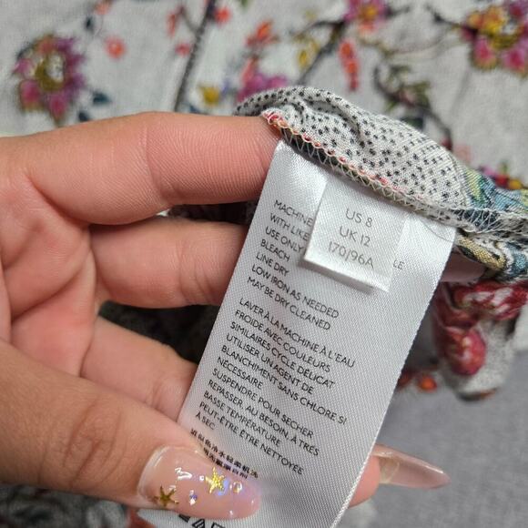 Anthropologie Maeve Janie Flounced Peasant Blouse Size: 8 - Picture 5 of 7